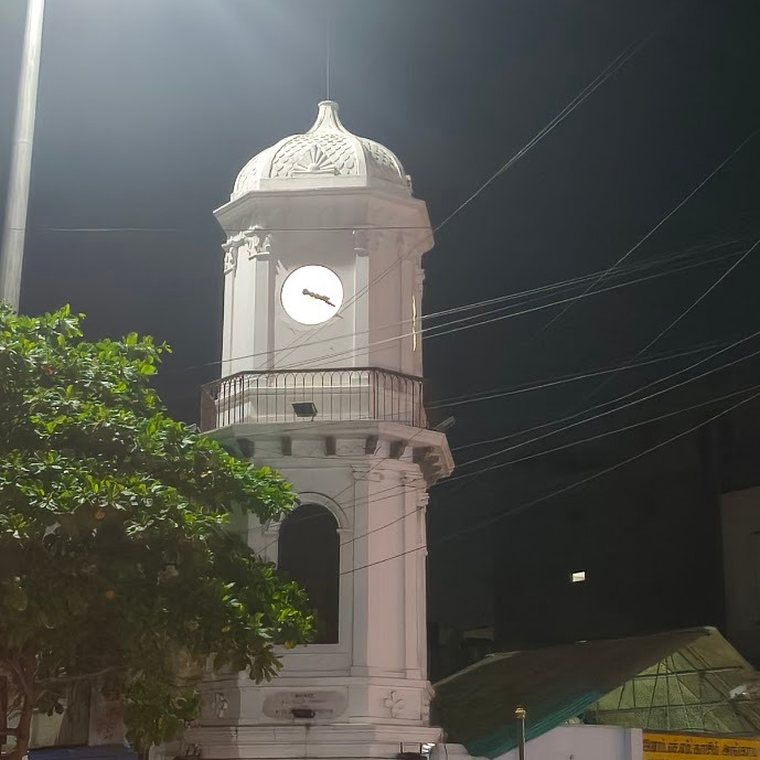 Clock tower at night