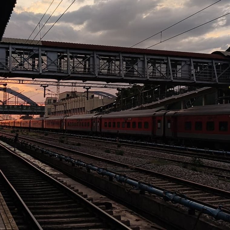 Waiting on the platform