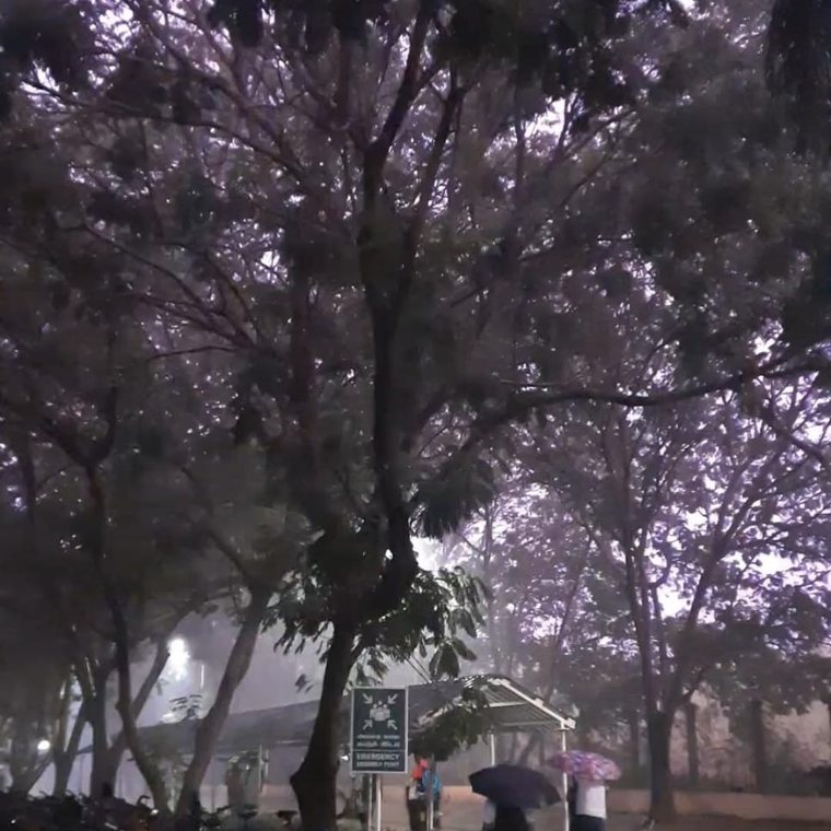 Monsoon evening on campus